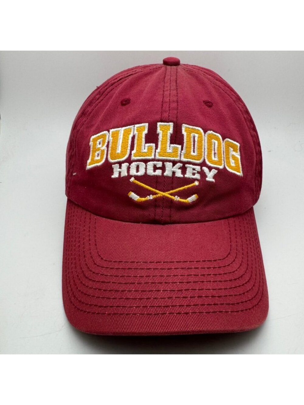 Duluth Bulldog Hockey Baseball Cap Hat Adjustable The Game Maroon OSFA
